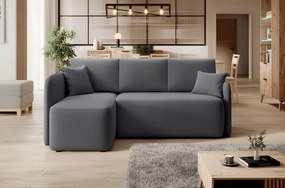 OFERTA Set canapea de colț gri închis HADSON colț dreapta calitate II