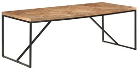 Masa de bucatarie, 200x90x76 cm, lemn masiv acacia  mango 1, Negru, 200 x 90 x 76 cm