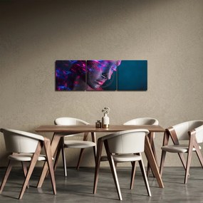 Tablou strălucitor a femeii (cu ceas) (90x30 cm)