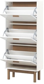 Pantofar alb cu deschidere înclinată Melanie – Støraa