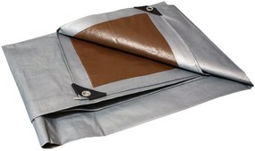Prelată maro-argintiu 15x16 m 210 g/m2