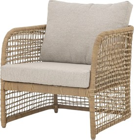 Fotoliu de grădină din polirattan cu perne incluse, L75×H70×W72 cm, „Penzano", Bloomingville