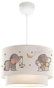 Lustră pentru copii CANDY, 1xE27, 40W, 230V, alb/gri