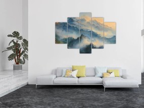 Tablou - Peisaj montan pictat (150x105 cm)
