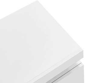 Elegant mobilier TV lucios cu iluminare LED în 16 culori, Alb | Aosom Romania