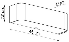 Aplică LOKKO 2xE14/60W/230V albă Sollux SL.0777
