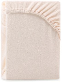 Cearceaf bej din frotir cu elastic 160x200 cm Ruby – Restilo