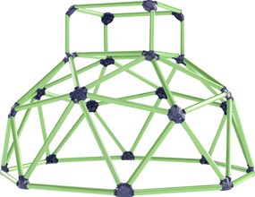 AIYAPLAY Cupolă de Cățărat pentru Copii 3-8 Ani, pentru Interior și Exterior, cu Margini Netede, din Plastic, 182,5x182,5x119 cm, Verde și Violet | Aosom Romania