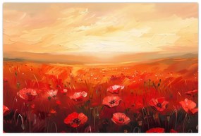 Tablou - Câmp de maci (90x60 cm)