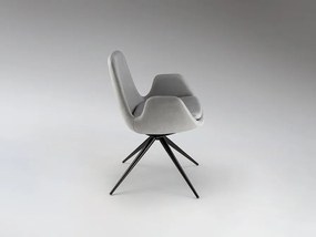 Scaun pivotant dining design elegant Zuna gri