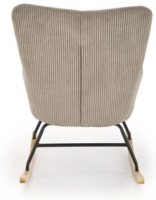 Fotoliu tip balansoar Belmiro velvet gri H92 cm