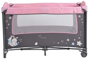 Patut pliant transformabil in tarc copii NOVOKIDS™ Sleepy NEST, 60X120 cm, 2 Niveluri, Masa infasat, Jucarie Carusel cu jucarii din plus, Fermoar