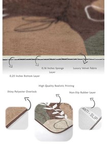 Covorașe de baie maro 2 buc. din catifea 60x100 cm Abstract Faces – Mila Home