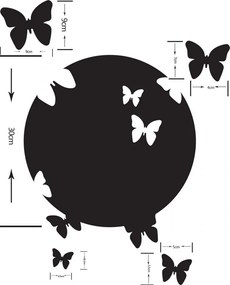 Sticker perete 3D Mirror Silver Moon