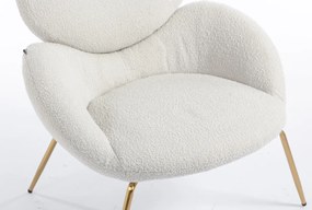 HR2045 Scaun Gri Boucle cu Bază Aurie