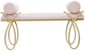 Bancheta Ribbon Pink, Mauro Ferretti, 112.5 x 49 x 53 cm, fier/poliester