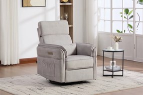 Fotoliu recliner electric dumonde cu funcție de balansare ,rotire și incarcare USB C Tavero