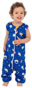 Sac dormit copii de vara din bumbac cu picioare 18-36 luni Kidizi Space Cats, 0.5 tog