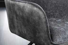 Set de 2 scaune pivotante Verona, gri inchis