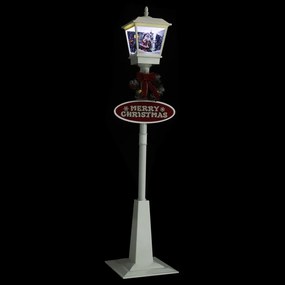 Felinar stradal cu mos Craciun, LED, 180 cm 1, Alb, 180 cm