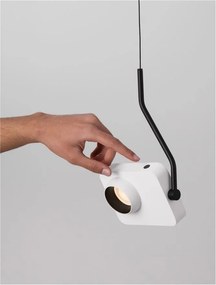 Pendul LED cu spot directionabil stil minimalist KEDROS alb