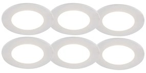 Set de 6 spoturi îngropate albe cu LED reglabil în 3 trepte IP65 - Blanca