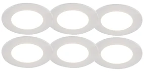 Set de 6 spoturi îngropate albe cu LED reglabil în 3 trepte IP65 - Blanca