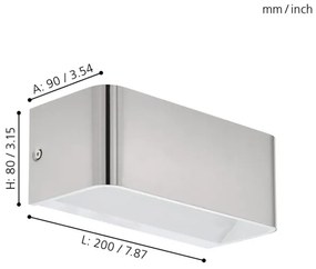 Eglo 98425 - Aplică perete LED SANIA LED/10W/230V