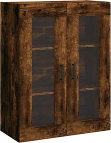 vidaXL Dulap montat pe perete, stejar fumuriu, 69,5x34x90 cm