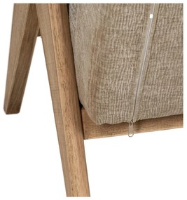 Canapea bej cu tapițerie din chenille 134 cm Rest – Ixia