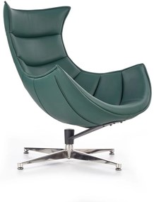 Fotoliu tapitat Luxor verde - H 96 cm