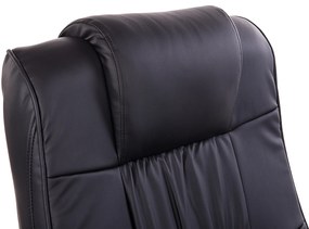 HOMCOM Fotoliu de Masaj și Relaxare electric pivotant inclinabil cu Suport pentru Picioare imitație de piele Negru | Aosom Romania