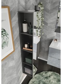 Dulap de baie gri antracit 31x144 cm Vasio – Germania