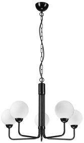 Lustră pe lanț TIFFY 5xG9/5W/230V neagră