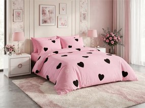 Lenjerie de pat din crepon CORAZON POLY roz Dimensiune lenjerie de pat: 70 x 90 cm | 140 x 200 cm