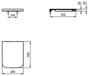 Capac WC Ideal Standard Atelier Blend Cube, softclose, alb - T392701