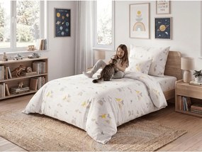 Lenjerie de pat din bumbac pentru copii MAGIC UNICORN alb, 100% bumbac Dimensiune lenjerie de pat: 70 x 90 cm | 140 x 200 cm
