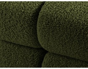 Colțar modular verde cu tapițerie din țesătură bouclé (cu colț pe partea dreaptă) Bellis – Micadoni Home