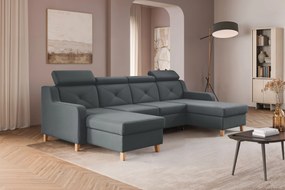 Colțar extensibil Laksaro U universal - gri catifea Jasmine 96