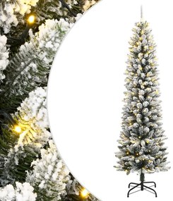 vidaXL Brad de Crăciun artificial 150 LED-uri și zăpadă, 150 cm