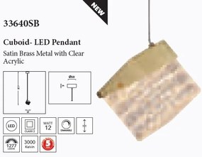 Pendul LED decorativ Cuboid