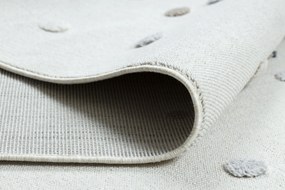 Covor YOYO EY78 alb / bej - Nor, Curcubeu, puncte pentru copii, Franjuri - SECUNDAR-COTATI PRODUSUL