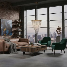 Lustră pe cablu CARLTON 12xE14/40W/230V auriu Ideal Lux