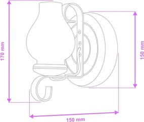 Aplică Brilagi ROATA APLICA 1xE14/40W/230V fag