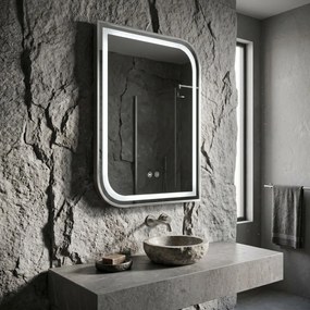 Oglindă LED ZONE 80x60 BRUSH NICKEL