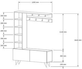 Set pentru hol alb Bahar – Kalune Design