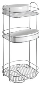 Suport cu 3 nivele pentru baie Metaltex, înălțime 65 cm