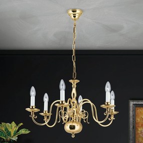 Candelabru 6 brate design clasic FLAMISCH, alama lucioasa