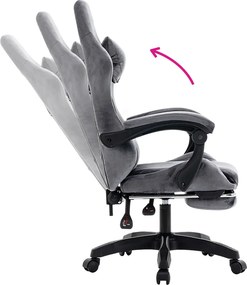Scaun de birou/gaming, gri, LOPES