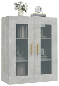 Dulap de perete suspendat, gri beton, 69,5x34x90 cm 1, Gri beton
